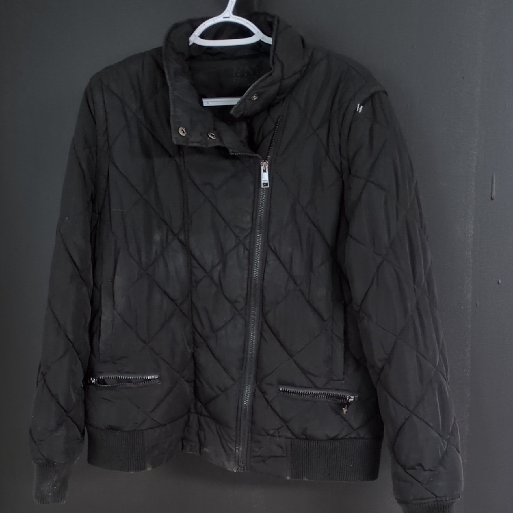 $12 Warm Weather Quilted Marc New York Black Coat